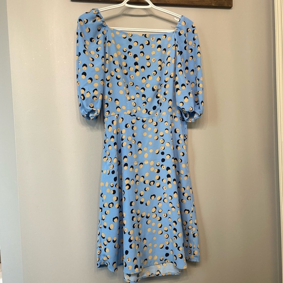 NWT Vero Moda summer mini T-shirt dress in blue/yellow size M - Picture 4 of 8